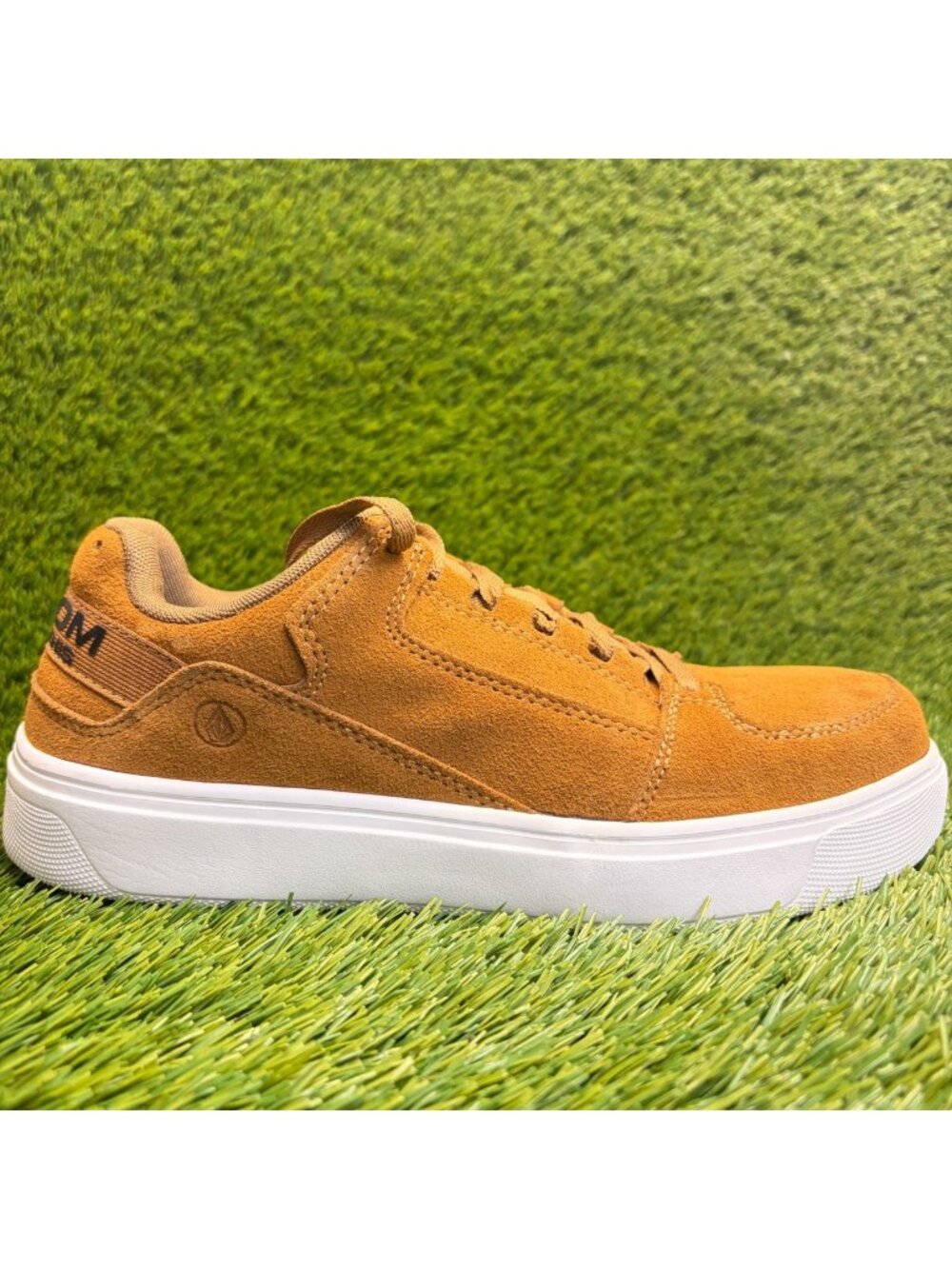 Volcom Evolve Mens Size 9 Brown White Suede Composite Toe Safety Work Shoes